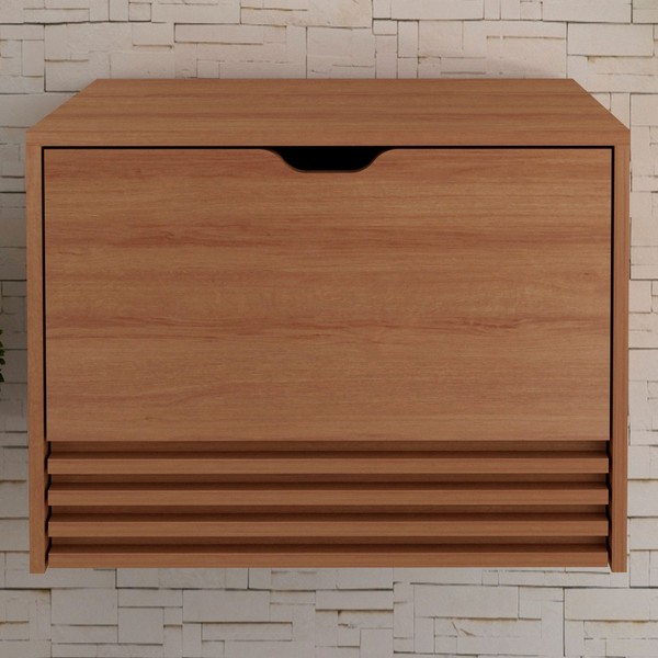 Armário de Banheiro 1 Porta 1 Gaveta Amêndoa Bn3613 - Tecno Mobili