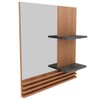 Armário de Banheiro 2 Prateleiras Amêndoa/Mármore Lunar Bn3614 - Tecno Mobili