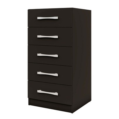 Cômoda 5 Gavetas Savana Preto Fosco - Pnr Móveis