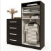 Cômoda Paris 2 Portas 4 Gavetas Preto Fosco - Panorama Móveis