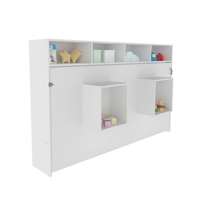 Cama de Solteiro Articulável 6 Prateleiras Branco Cm8020 - Tecno Mobili