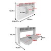 Cama de Solteiro Articulável 6 Prateleiras Branco Cm8020 - Tecno Mobili