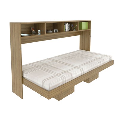Cama de Solteiro Articulável 6 Prateleiras Amêndoa Cm8020 - Tecno Mobili