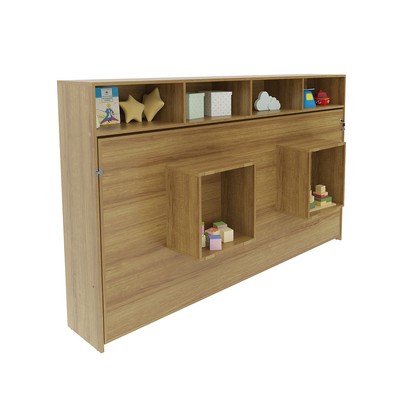 Cama de Solteiro Articulável 6 Prateleiras Amêndoa Cm8020 - Tecno Mobili