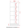 Cristaleira 2 Portas 5 Prateleiras Natural Cr6002 - Tecno Mobili