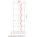 Cristaleira 2 Portas 5 Prateleiras Natural Cr6002 - Tecno Mobili