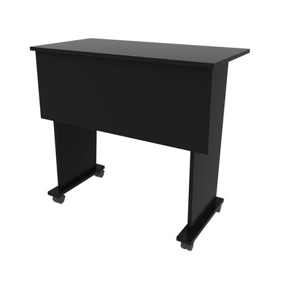 Mesa Escrivaninha Dobrável com Rodizio Preto Me4117 - Tecno Mobili