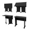 Mesa Escrivaninha Dobrável com Rodizio Preto Me4117 - Tecno Mobili