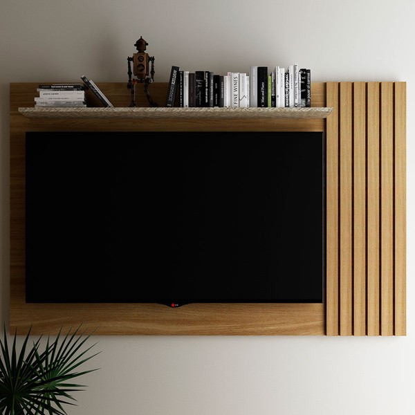 Painel para TV Até 65 Polegadas 1 Prateleira Natural/Palha Pa2914 - Tecno Mobili