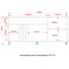 Rack para TV Até 42 Polegadas 1 Porta Natural/Palha R1481 - Tecno Mobili