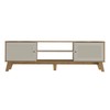 Rack para TV Até 75 Polegadas Charlotte 2 Portas Carvalho/Off White - Artely Móveis