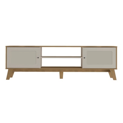 Rack para TV Até 75 Polegadas Charlotte 2 Portas Carvalho/Off White - Artely Móveis