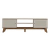 Rack para TV Até 75 Polegadas Charlotte 2 Portas Pinho/Off White - Artely Móveis