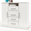Cômoda Canadá 2 Portas 4 Gavetas 100% Mdf Branco - Panorama Móveis
