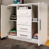 Cômoda Canadá 2 Portas 4 Gavetas 100% Mdf Branco - Panorama Móveis