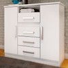 Cômoda Canadá 2 Portas 4 Gavetas 100% Mdf Branco - Panorama Móveis