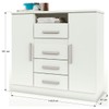 Cômoda Canadá 2 Portas 4 Gavetas Branco - Panorama Móveis