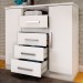 Cômoda Canadá 2 Portas 4 Gavetas Branco - Panorama Móveis