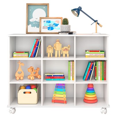 Cômoda Infantil 9 Prateleiras Branco 1478 - Qmovi