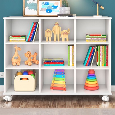 Cômoda Infantil 9 Prateleiras Branco 1478 - Qmovi