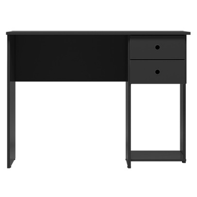 Mesa para Escritório 2 Gavetas 1 Prateleira Preto Fosco 4115 - Qmovi
