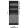 Estante para Livros Gamer 2 Portas 3 Prateleiras Branco - Qmovi