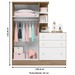 Guarda-Roupa Infantil com Cômoda Doce Sonho 2 Portas 3 Gavetas Rústico/Branco - Qmovi
