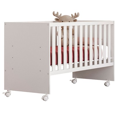 Berço Doce Sonho com Rodízio Branco - Qmovi