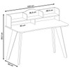 Mesa Escrivaninha Sofia Off White/Cedro - Artely Móveis