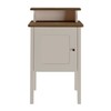 Mesa de Canto/Cabeceira Charlotte 1 Porta 100% Mdf Pinho/Off White - Artely Móveis