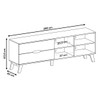 Rack para TV Até 75 Polegadas Verona 2 Gavetas Cedro/Off White - Artely Móveis