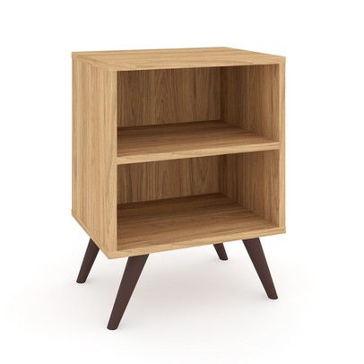 Mesa de Cabeceira Maitê 1 Prateleira Oak - Pnr Móveis