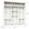 Guarda-Roupa Casal Apolo 3 Portas com Espelho Branco - Pnr Móveis