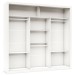 Guarda-Roupa Casal Apolo 3 Portas com Espelho Branco - Pnr Móveis
