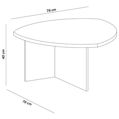Mesa Centro Delta Cedro - Artely Móveis