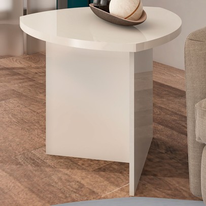 Mesa de Canto Delta Off White - Artely Móveis