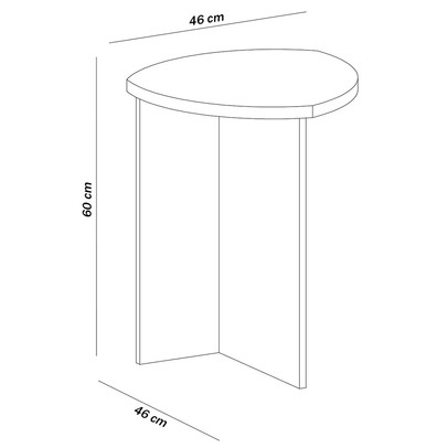 Mesa de Canto Delta Cedro - Artely Móveis