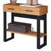 Aparador Industrial 2 Gavetas 1 Prateleira 100% Mdf Freijó/Preto Fosco - Pradel