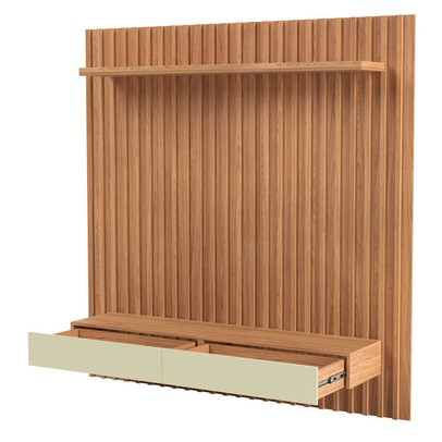 Painel para TV Até 65 Polegadas 2 Gavetas 1 Prateleira 100% Mdf Freijó/Off White Tb181 - Pradel