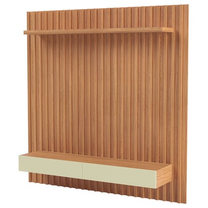 Painel para TV Até 65 Polegadas 2 Gavetas 1 Prateleira 100% Mdf Freijó/Off White Tb181 - Pradel