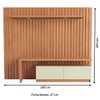 Estante para TV Até 65 Polegadas 2 Portas 1 Prateleira com Led Freijó/Off White Tb183l - Pradel