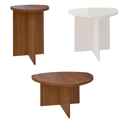 Mesa de Centro Delta Cedro/Off White - Artely Móveis