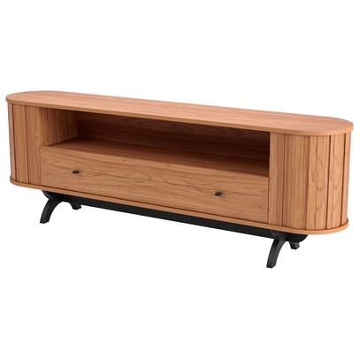 Rack para TV Até 60 Polegadas 1 Gaveta 100% Mdf Freijo/Preto Fosco Tb300 - Dalla Costa