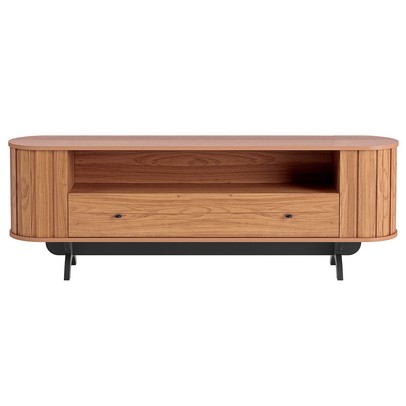 Rack para TV Até 60 Polegadas 1 Gaveta 100% Mdf Freijo/Preto Fosco Tb300 - Dalla Costa