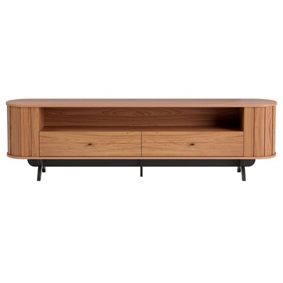 Rack para TV Até 60 Polegadas 2 Gavetas 100% Mdf Freijo/Preto Fosco Tb302 - Dalla Costa