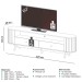 Rack para TV Até 60 Polegadas 2 Gavetas 100% Mdf Freijo/Preto Fosco Tb302 - Dalla Costa