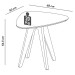 Mesa de Canto Orgânica 100% Mdf Off White/Freijo Tb614 - Dalla Costa