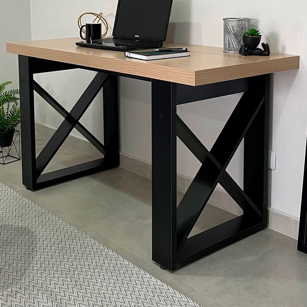 Mesa Escrivaninha Tamburato Tokyo Carvalho/Preto - Artany Móveis