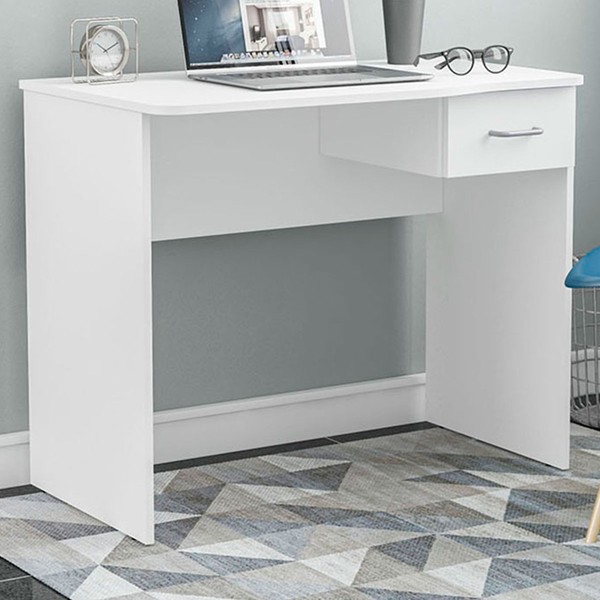 Mesa Escrivaninha Arapeí 1 Gaveta Branco - Politorno