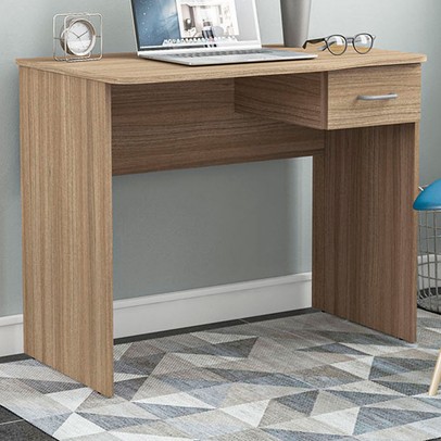 Mesa Escrivaninha Arapeí 1 Gaveta Castanho - Politorno